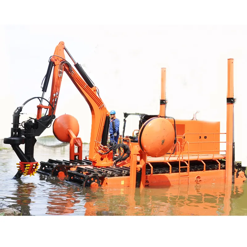 Julong amphibious multifunction dredger used on dry ground/water areas