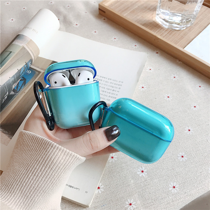 Для Airpod чехол неоновый, яркие цвета Прозрачный Жесткий ПК Защитный чехол для наушников для Airpods 1 2 Pro Fundas