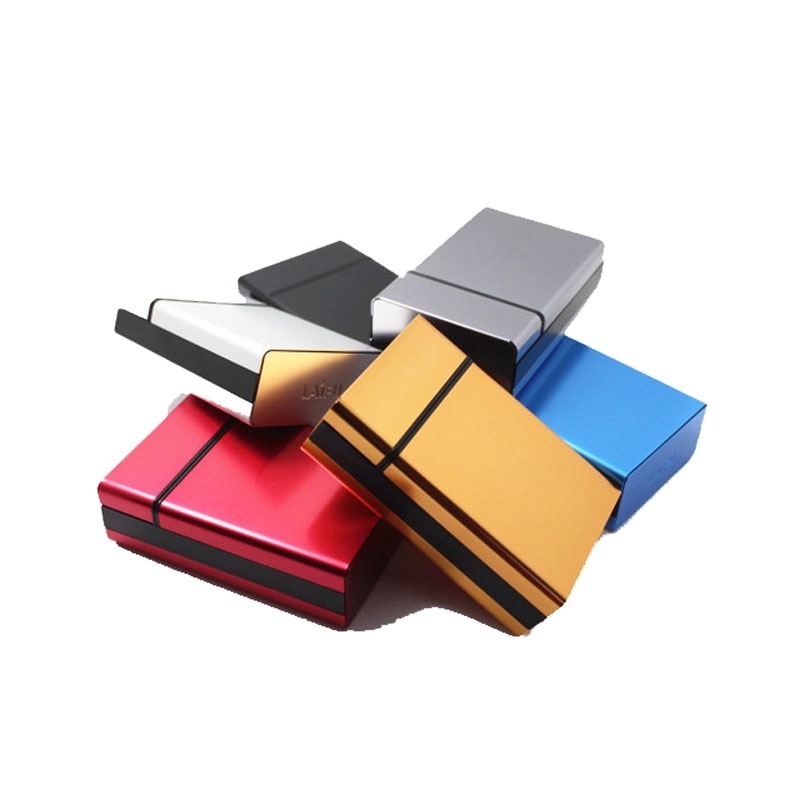 Wholesale Fashion Portable Timed Aluminum Cardboard 14pcs Cigarette Box/Cigarette Case