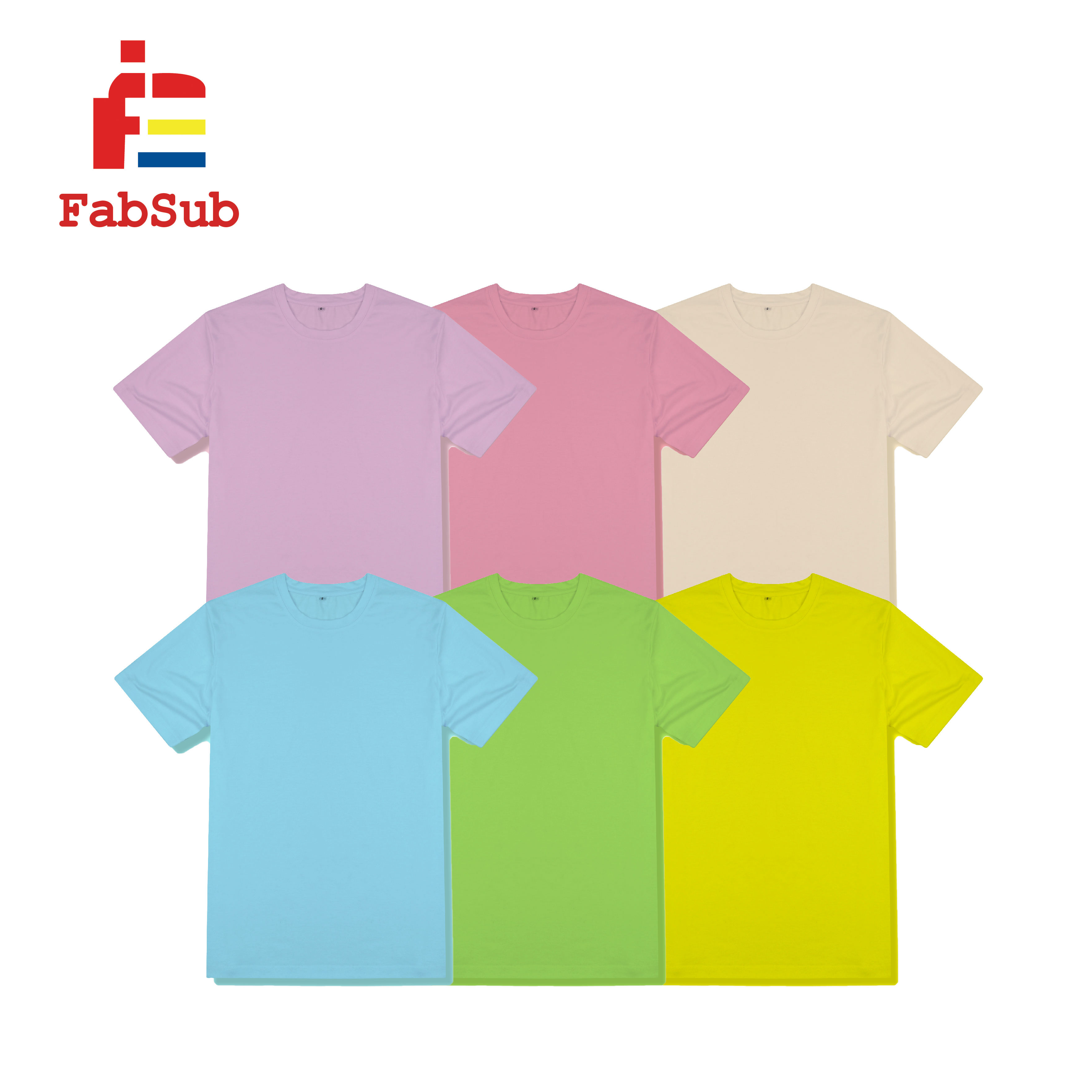Factory Custom Print Plus Size T-shirts for Heat press Machines Plain Pastel Color Sublimation 100% Polyester T shirt
