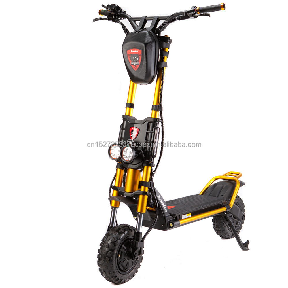 Электрический скутер Kaabo Wolf King GT Pro, складной скутер золотого цвета с синусоидальной волной, TFT дисплей, 72 в, 35 Ач, 2000 Вт, x2, для взрослых