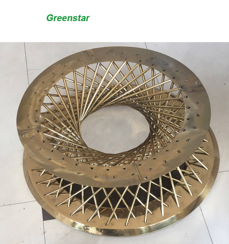 Супер прочная гальванизированная мебель Greenstar золотого цвета, стул, диван, кофейный столик, базовая конструкция