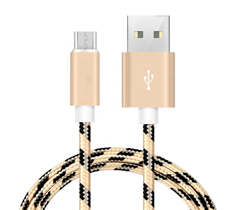 Оптовая продажа, плетеный usb-кабель для быстрой зарядки Micro