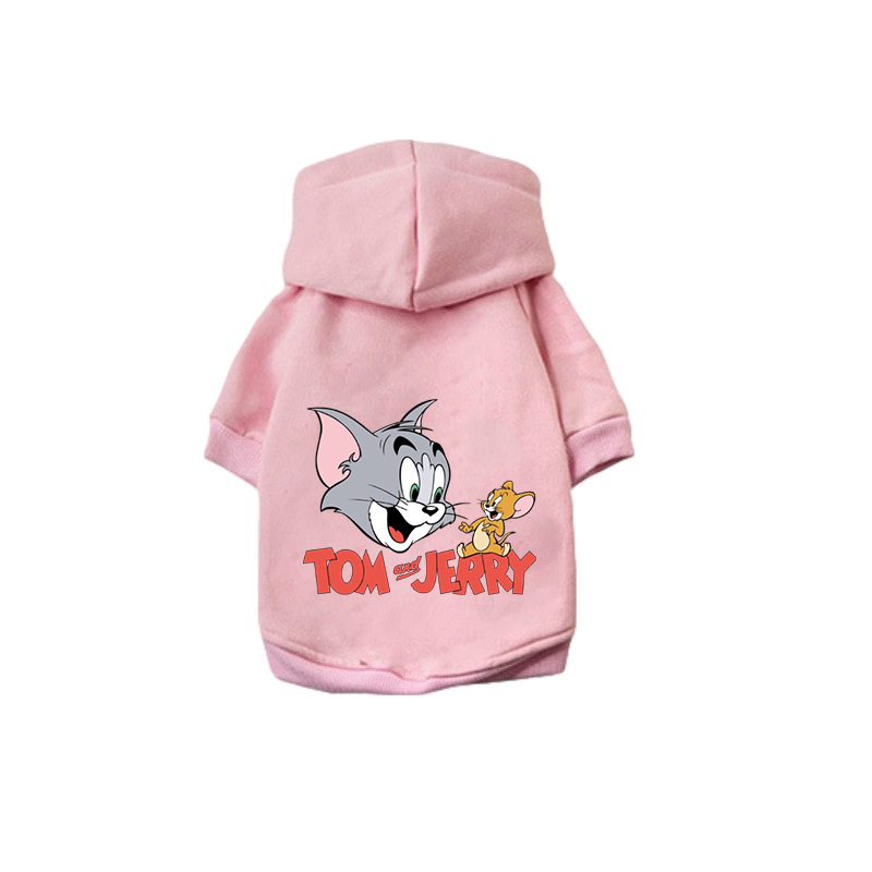 Pet Clothes Dog Hoodie Dog Sweatshirt Cartoon Pattern Cute for Yorkshire Terrier Small and Medium-sized Dogs