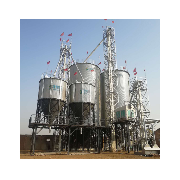 Large capacity animal feed grain hopper bottom silo for  farms