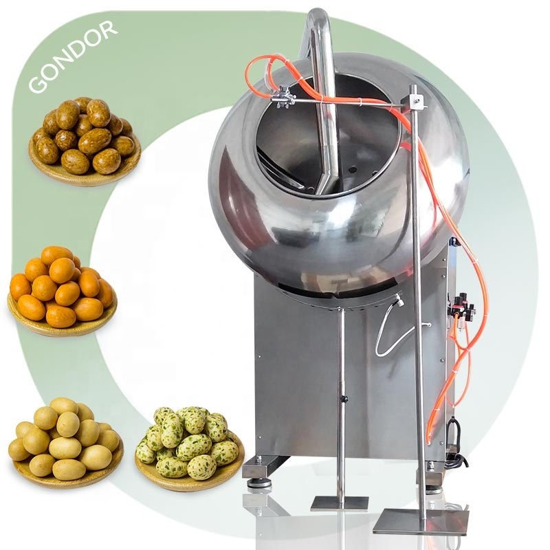 Laboratory Copper Tablet Pan Coater Dry Fruit Chocolate Bean Nut Roasting Coating Machine for Jelly Beans