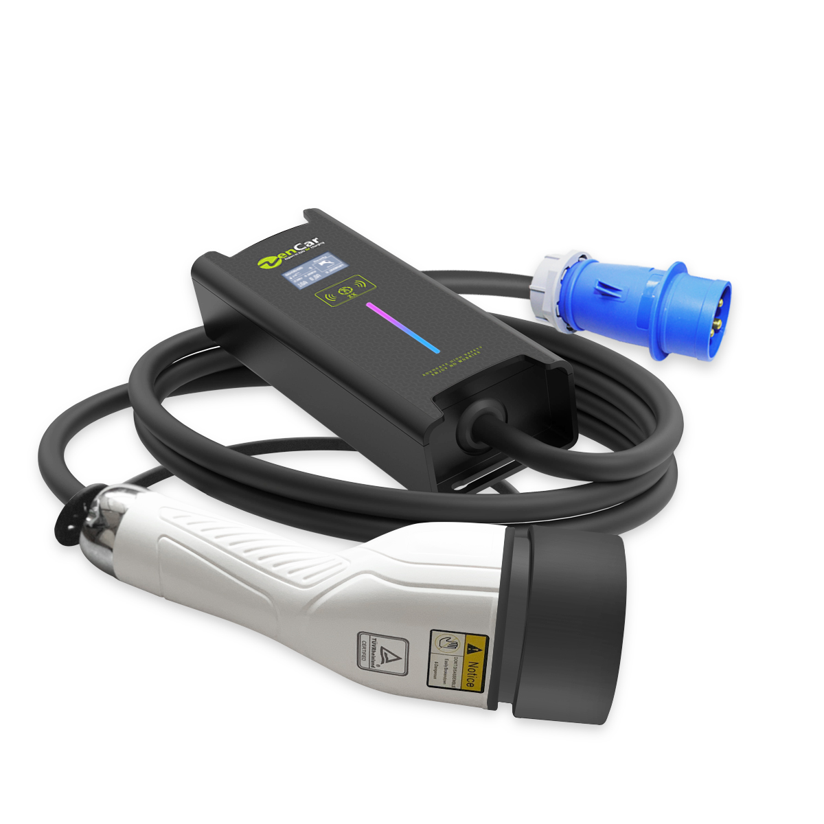 Zencar 32A Type 2 7KW EV Charger to Blue CEE