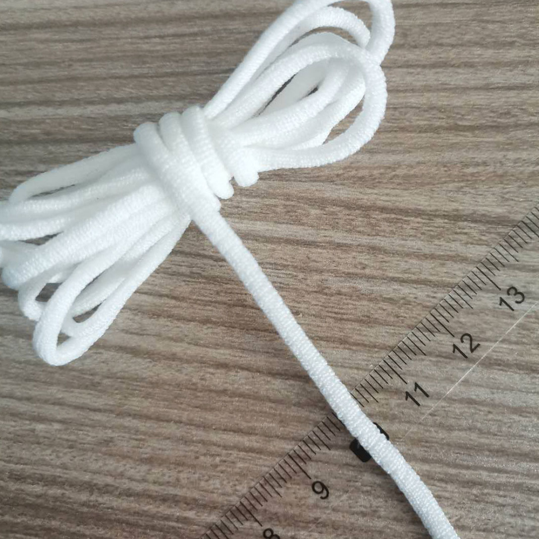 2mm 3mm 4mm 5mm nylon spandex round elastic earloop rope for mask