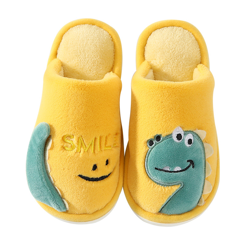 Autumn and Winter Cute Cartoon Dinosaur Slipper boys and girls cotton slippers