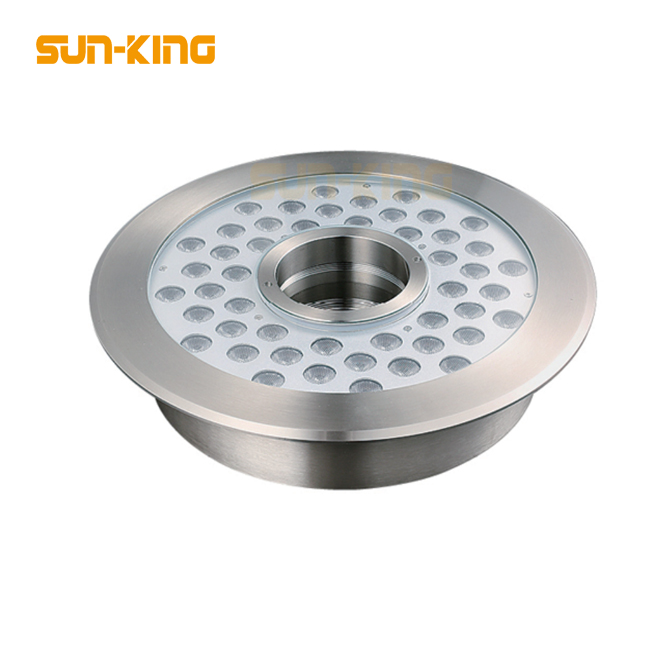 inox park pool exterior round ip68 water pump lamp 24W 48W led rgbw dmx fountain lights
