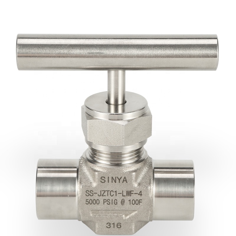 1/4 "NPT 6000 фунтов/кв. дюйм ковки гидравлический тела игольчатый клапан из нержавеющей стали 316 T дизайн ручки стиль мини 2 Way Женский игольчатый клапан