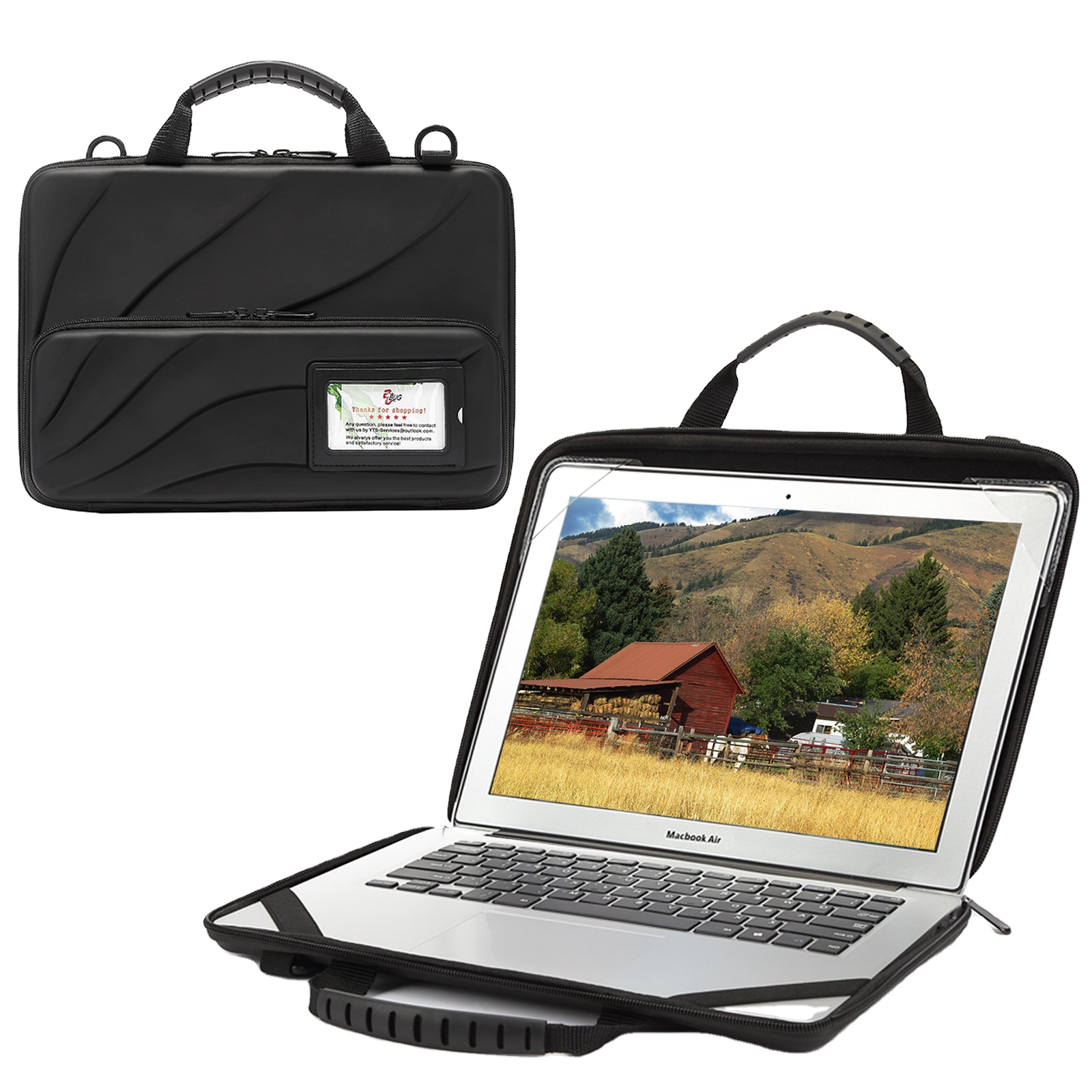 BUG Laptop Bag Compatible with 11-13.3 inch Chromebook, Notebook Computer, Hard Shell Laptop Briefcase Sleeve Case for Men Women