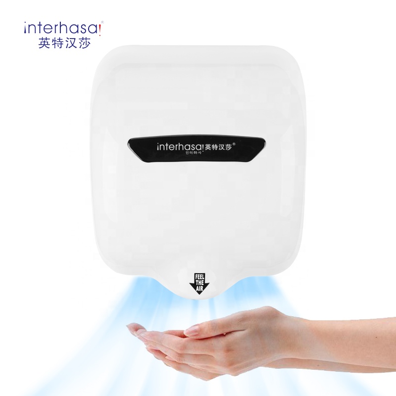 Interhasa 1800 Вт 95 м/с высокоскоростная экономичная электрическая автоматическая ручная сушилка с низким энергопотреблением для туалетных принадлежностей