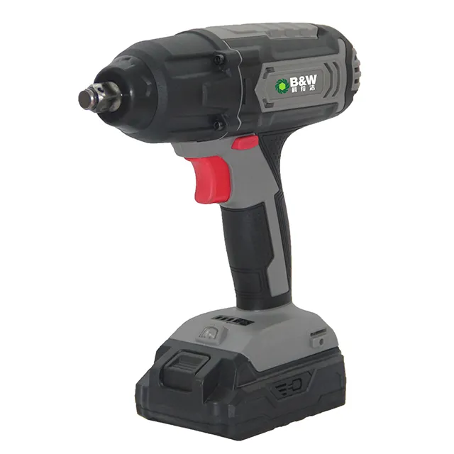 OEM ODM 20V 1/2In Black Battery Rechargeable Electric Brushless Impact Wrench