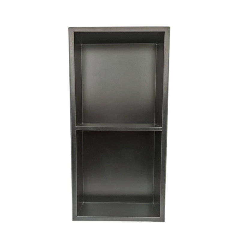 304 stainless steel metal for Hotel Bathroom shelf organizer tile a wall shower niches double organiser