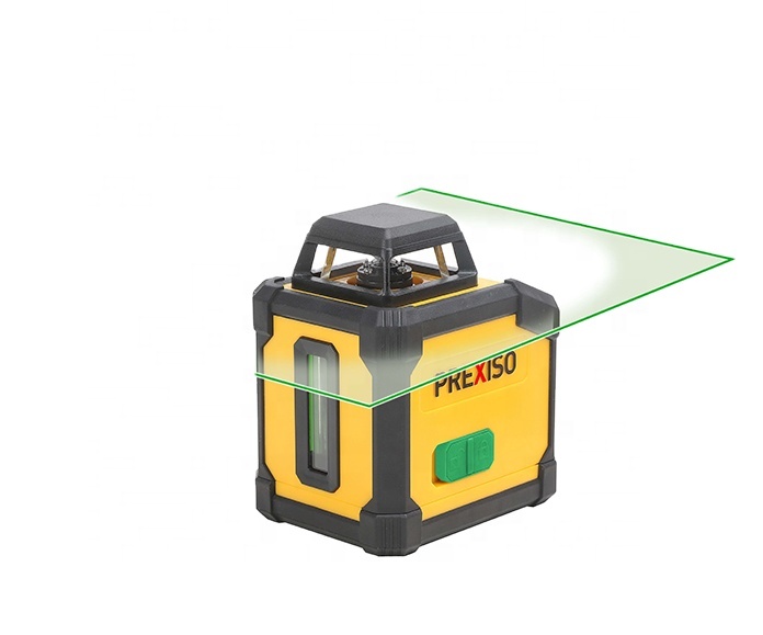 PREXISO 4AA Best Selling 360-Degree Cross Line Laser Level With Green Beam 25M/82FT Laser Measuring Tool