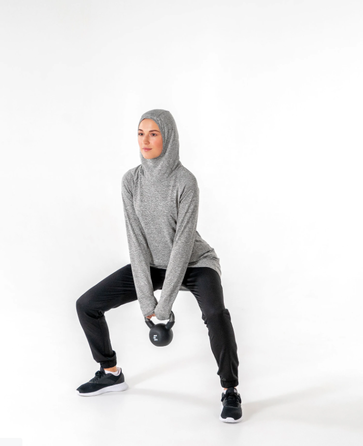 Running Hoodies Long Sleeve Muslim Sports Wear for Women Hijab Friendly Activewear