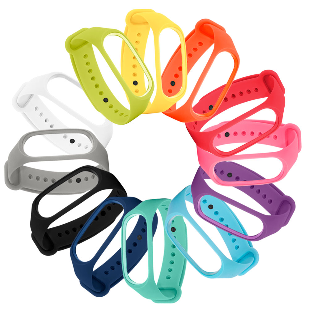 Ремешок для Mi Band 5 4 3 2 1, спортивный резиновый силиконовый ремешок для смарт-часов Mi Band 5 3 4