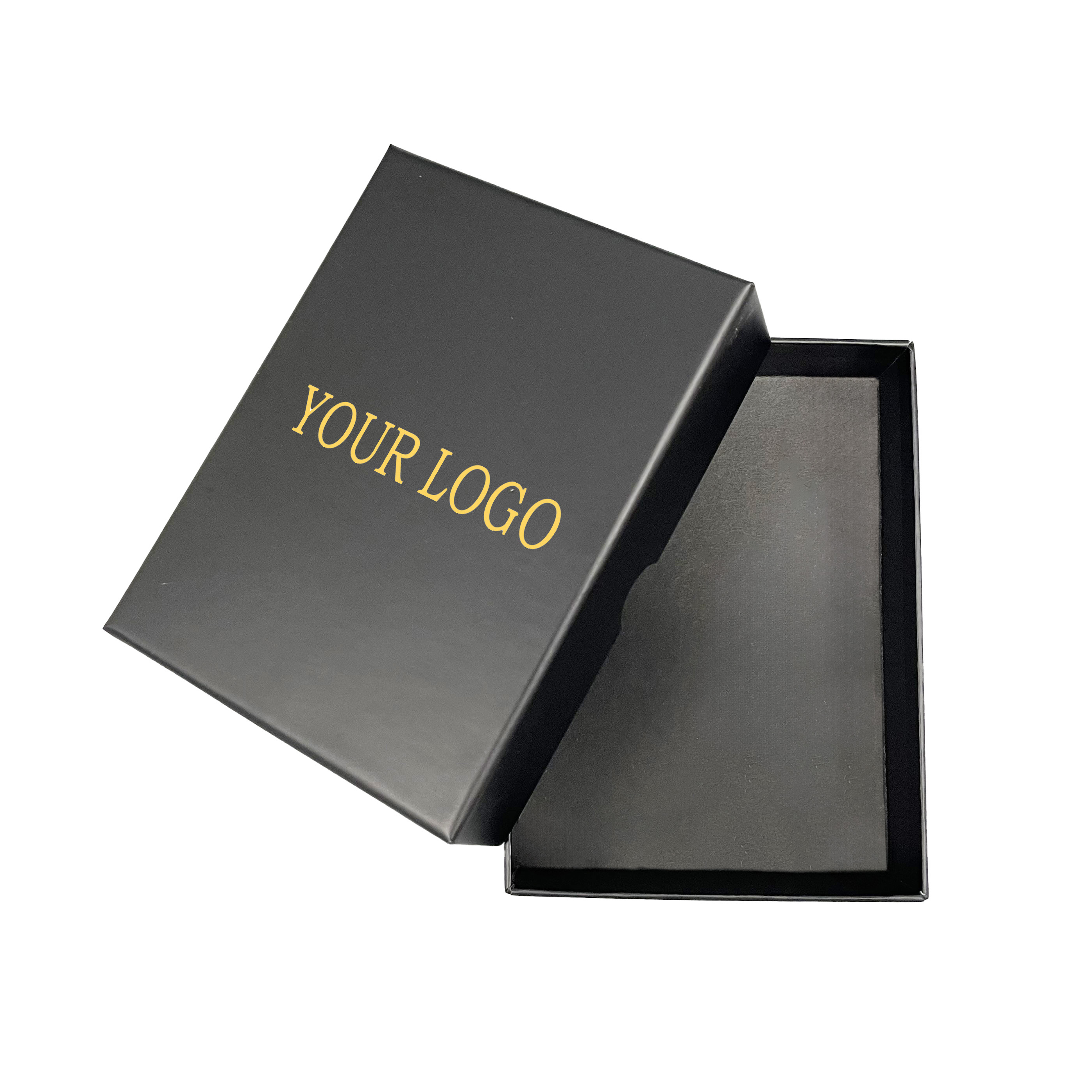 Luxury Custom Matte Black Gift Boxes Lid and Base box Rigid Recyclable Paper Packaging Box For Craft Gift Packaging