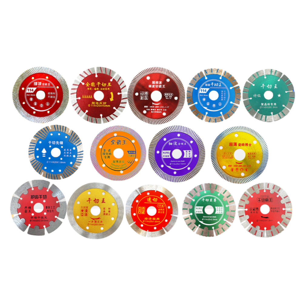 OEM High-end quality diamond disk 105/114mm Mesh Thin Turbo Cutting Saw Blade For Porcelain Tile Cutting Disc