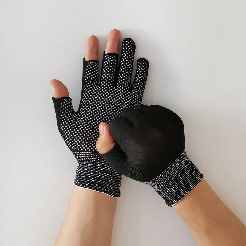 Sport Cross Training Wrist Support Sports Mitten For Fitness Anti Slip Breathable Finger Less Outdoor Fishing Sports Mitten