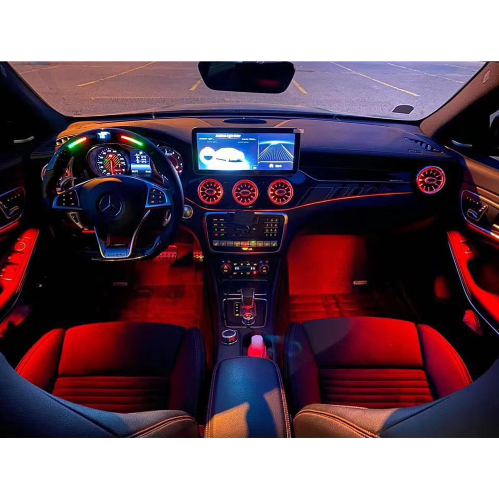 New 12 Color Led Car Interior Decor Atmosphere Light For Mercedes W117 W156 W176 W246 Car Ambient Light System Upgrade
