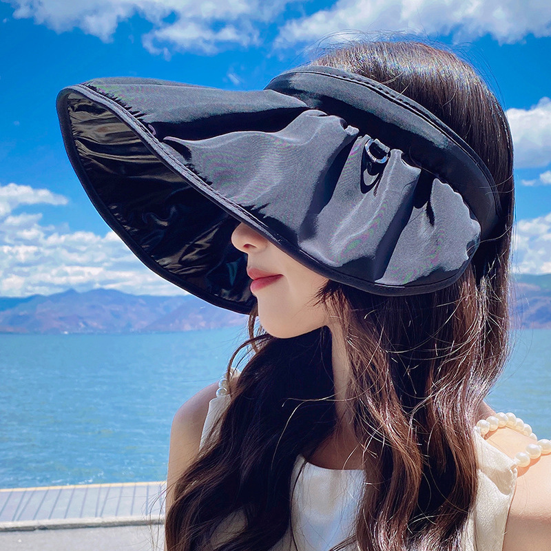 Hat female summer fashion multi-functional headband sunscreen shell hat UV protection beach empty top hat