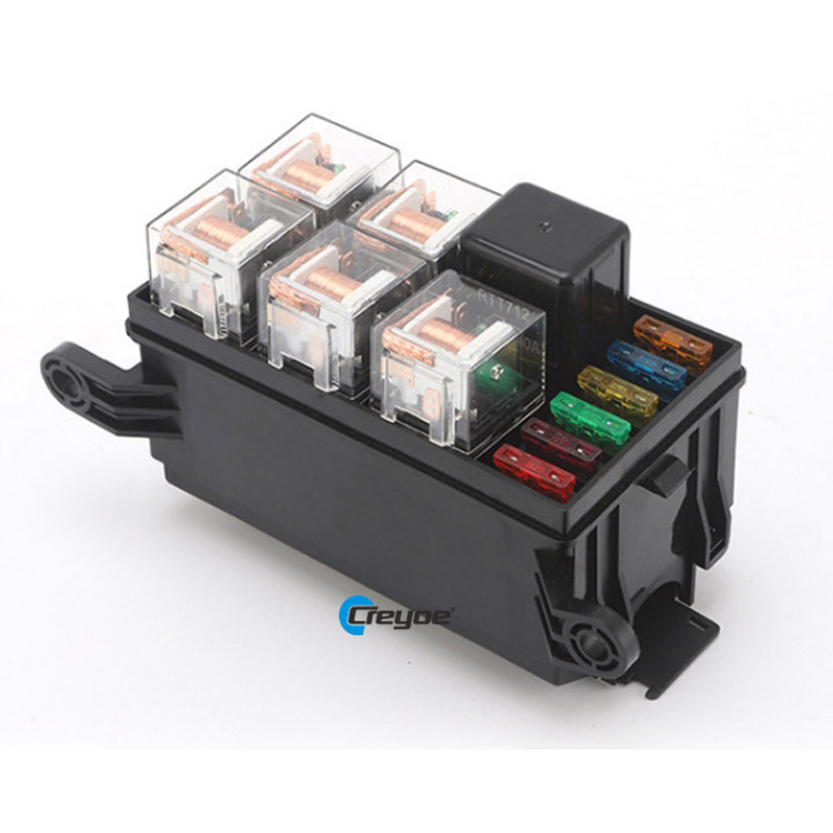 12V/24V 6 way автомобильный релейный блок предохранителей, держатель коробки, набор гнезд для автомобиля, внедорожника, пикапа