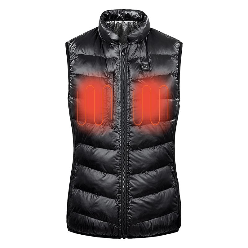 New Functional USB Battery Powered Cheap Black Waistcoat Electric Washable Waterproof Heated Winter Vest For Women