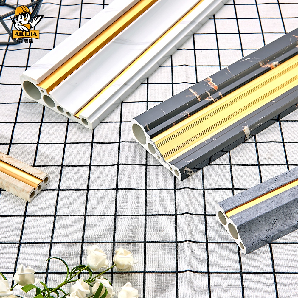 Pvc Moulding Trim,Pvc Marble Skirting,Pvc Decorative Frame Line For Wall