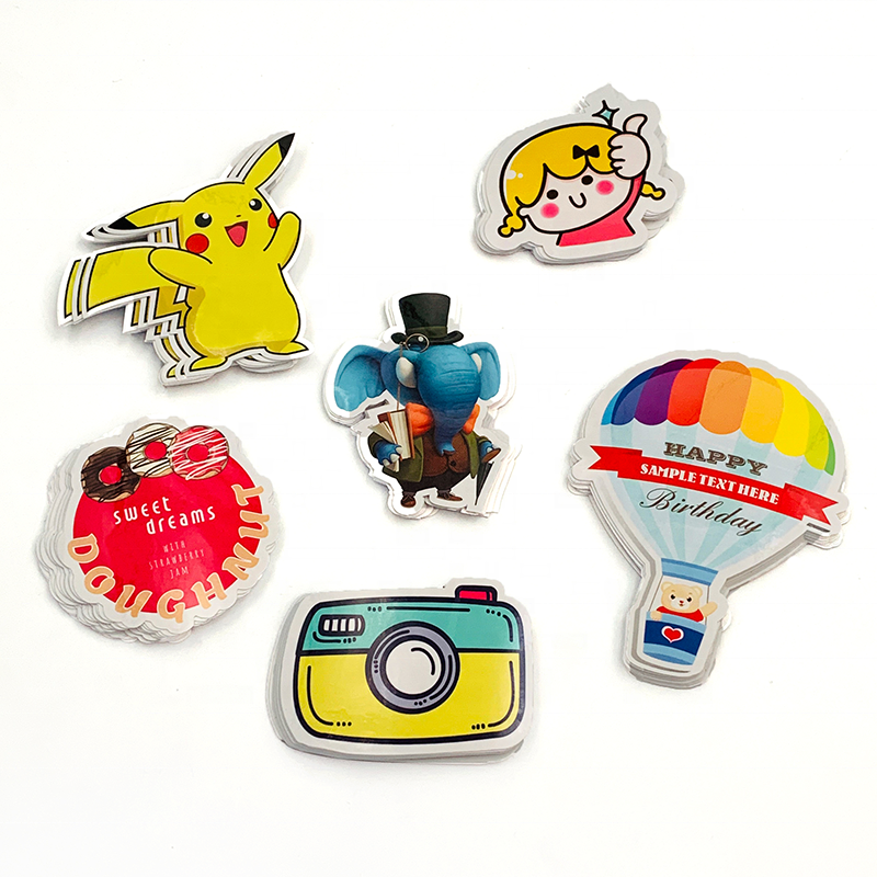 Cartoon Eco Friendly Decorative Sticker Vinyl Waterproof PVC Clear Golden Custom Label Sticker