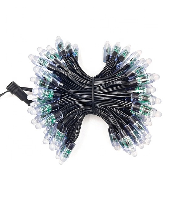 50 шт./лот IP68 водонепроницаемый смарт ws2811 12 мм rgb led пиксель для рождественских огней (гирлянд) шоу