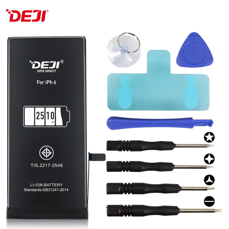 DEJI 0 cycle 3.82V 2510mah lithium ion phone battery batteries for iPhone 6