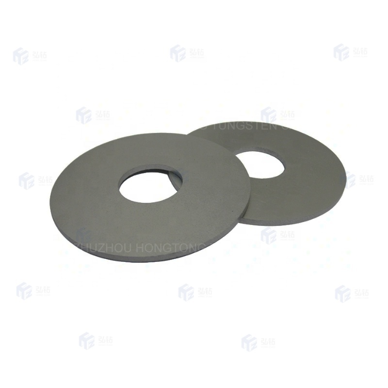 Customized solid tungsten cemented carbide round plates for paper and plastic