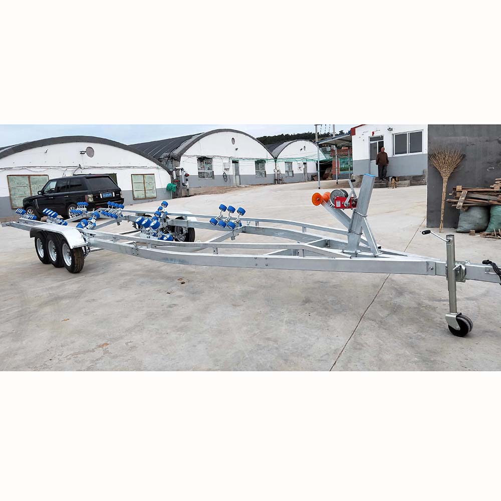 Hot Sale High Quality 10 Meters Triaxial With Roller Boat Trailer