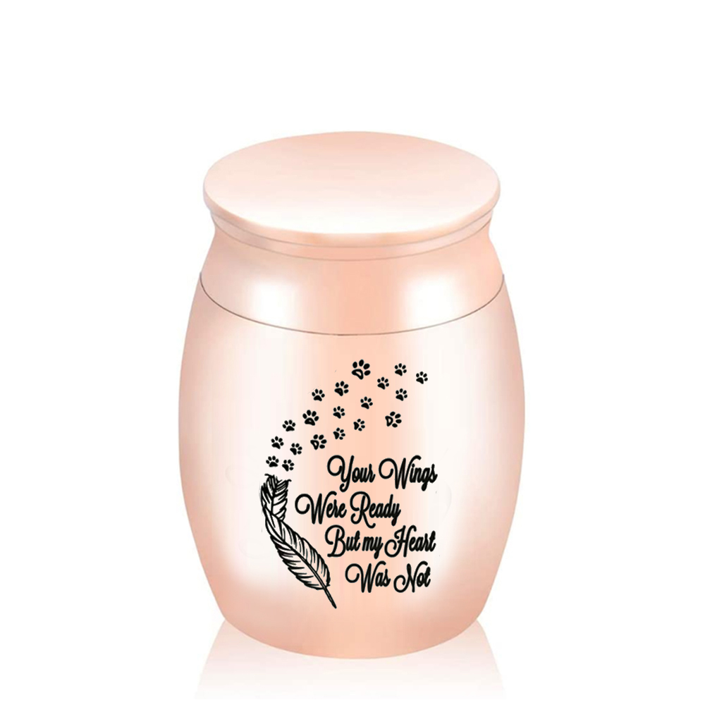 Cremation urn aluminum alloy memorial urn dog cat urn memorial to deceased relatives/pet with filling kit