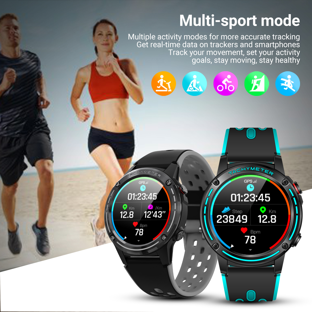 M6C Smart Watch Smartwatch Gps Men 2020 Compass Barometer Altitude Full Touch Fitness Outdoor Men'S Watch Smart Watch