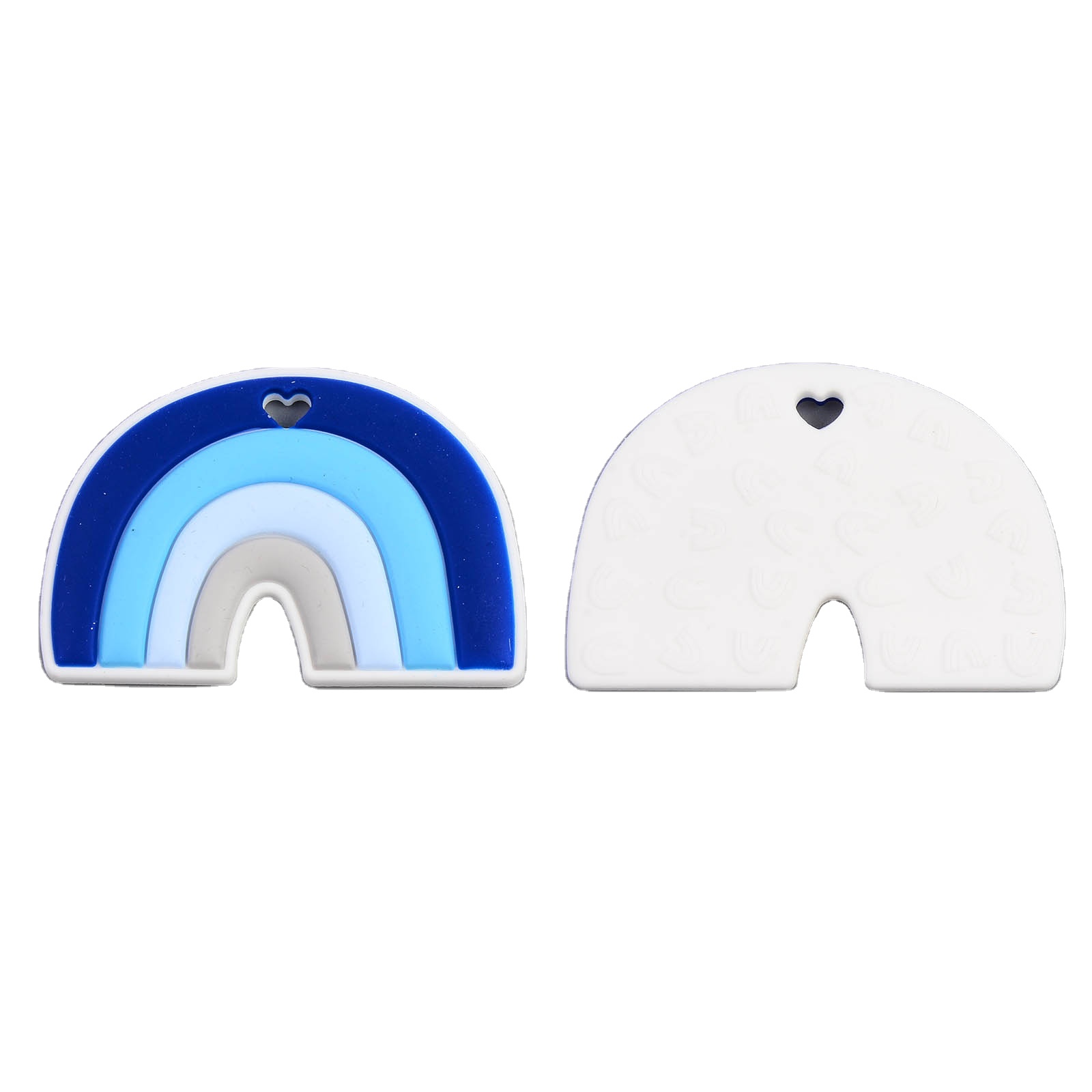 PandaHall Rainbow Medium Blue Teethers Silicone Big Pendants
