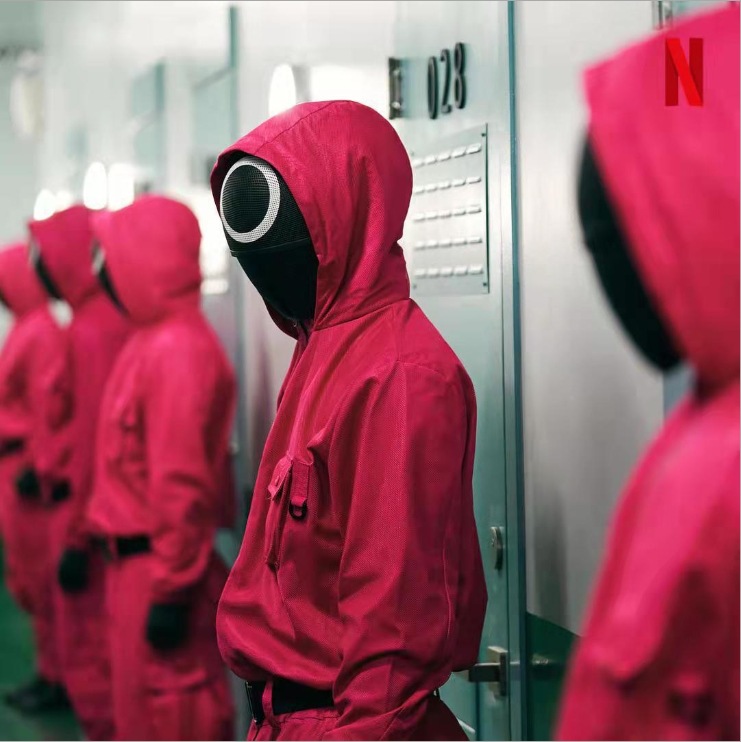 Новое поступление 2021, костюм на Хэллоуин, костюм для косплея из игры кальмар, красный комбинезон