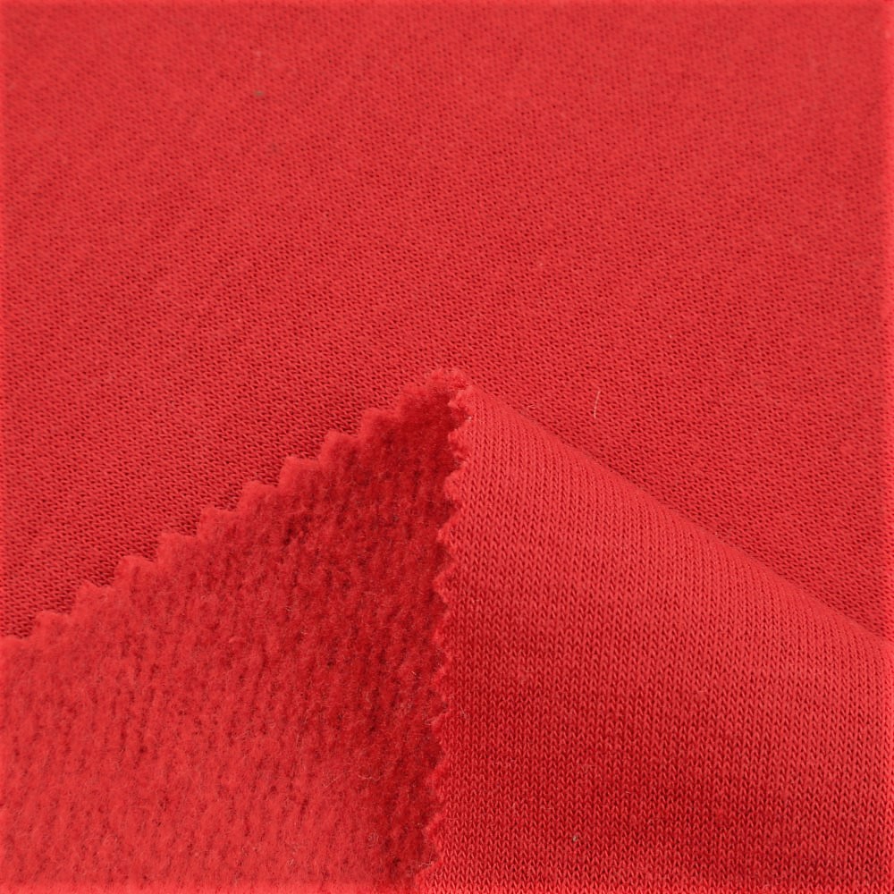 Autumn winter fashion cvc one side fleece brush hoodie fabric 52% cotton 48% polyester
