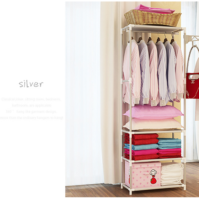 vertical mobile fashion luxury bedroom metal coat rack