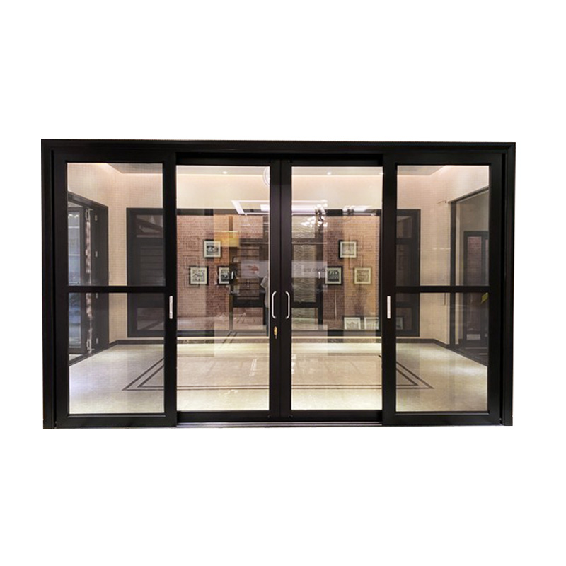 OEM factory balcony sliding glass door anti-theft soundproof barrier-free guide aluminum sliding door