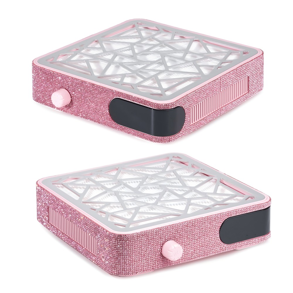48W Pink Diamond Professional Nail Dust Collector Extractor Electric Nail Cleaner Manicure Tools for Nail Beauty Salons