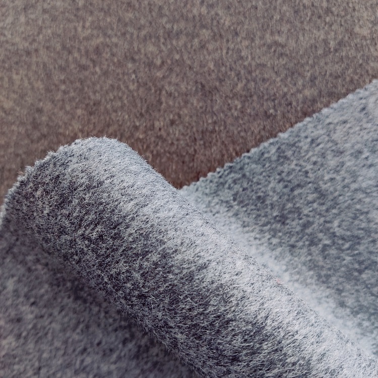 A901065-ABA2013 mixed green mixed gray woolen double-sided two-color woolen spot