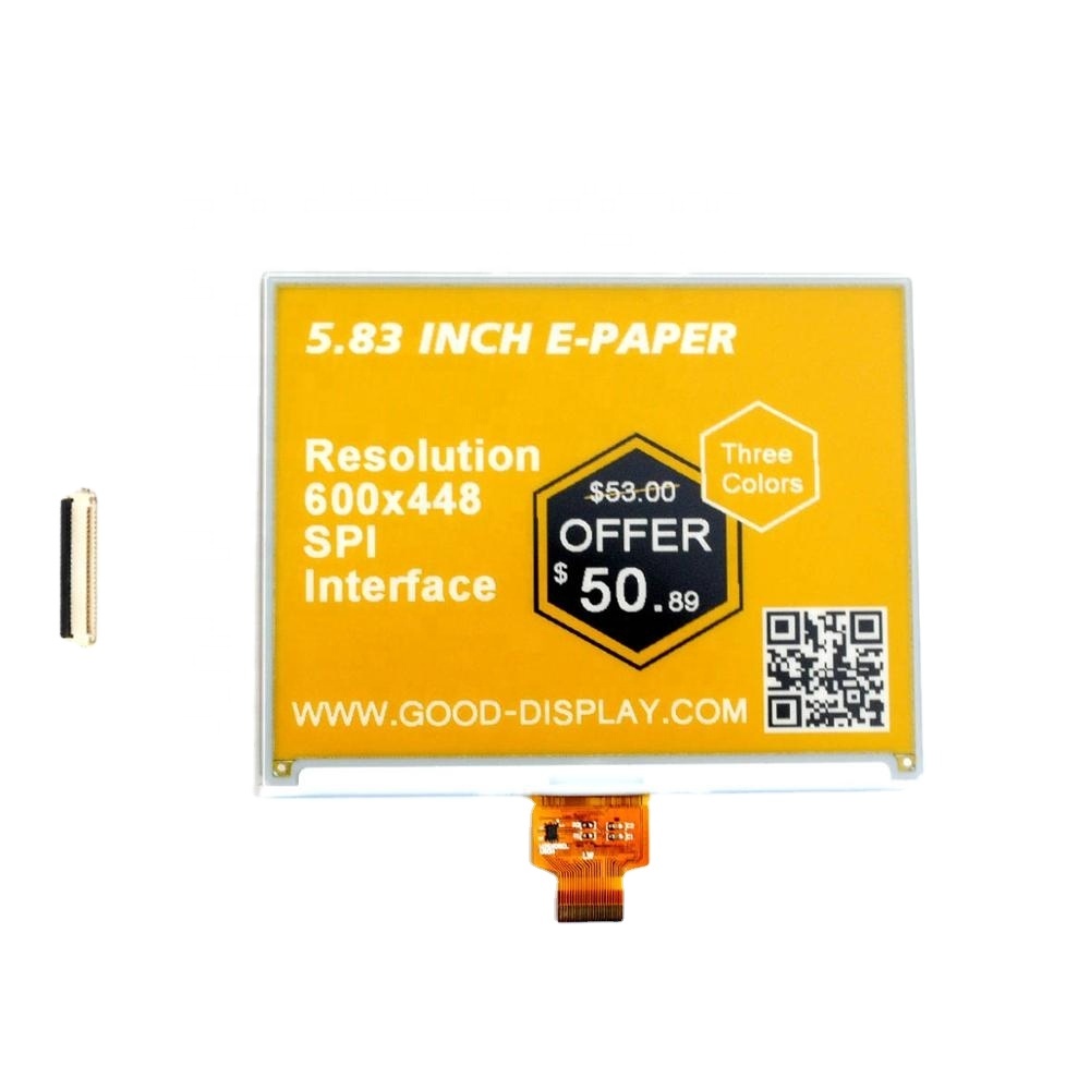 Goodisplay дешевый SPI 5,83 дюймов 600x448 цветной дисплей e ink