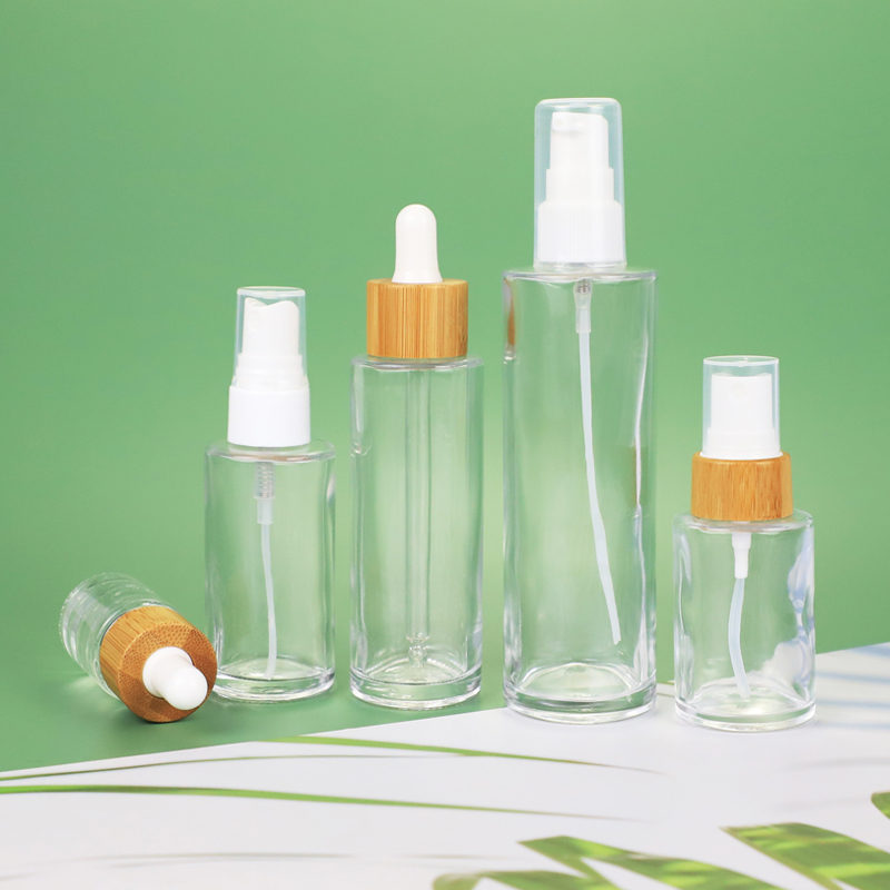 15ml 30ml 40ml 60ml 100ml 120ml Frosted Green Custom Empty Perfume Bottle Round Flat Shoulder Glass bottles