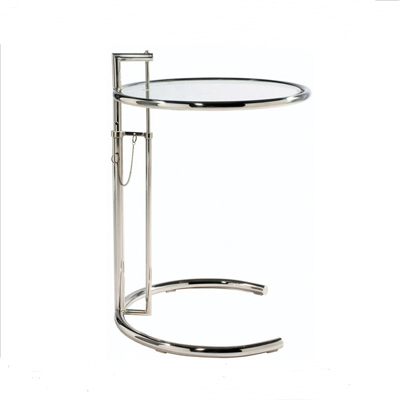 Круглый стол из закаленного стекла с регулируемой высотой Eileen Gray, боковые столы для кофе, домашняя мебель