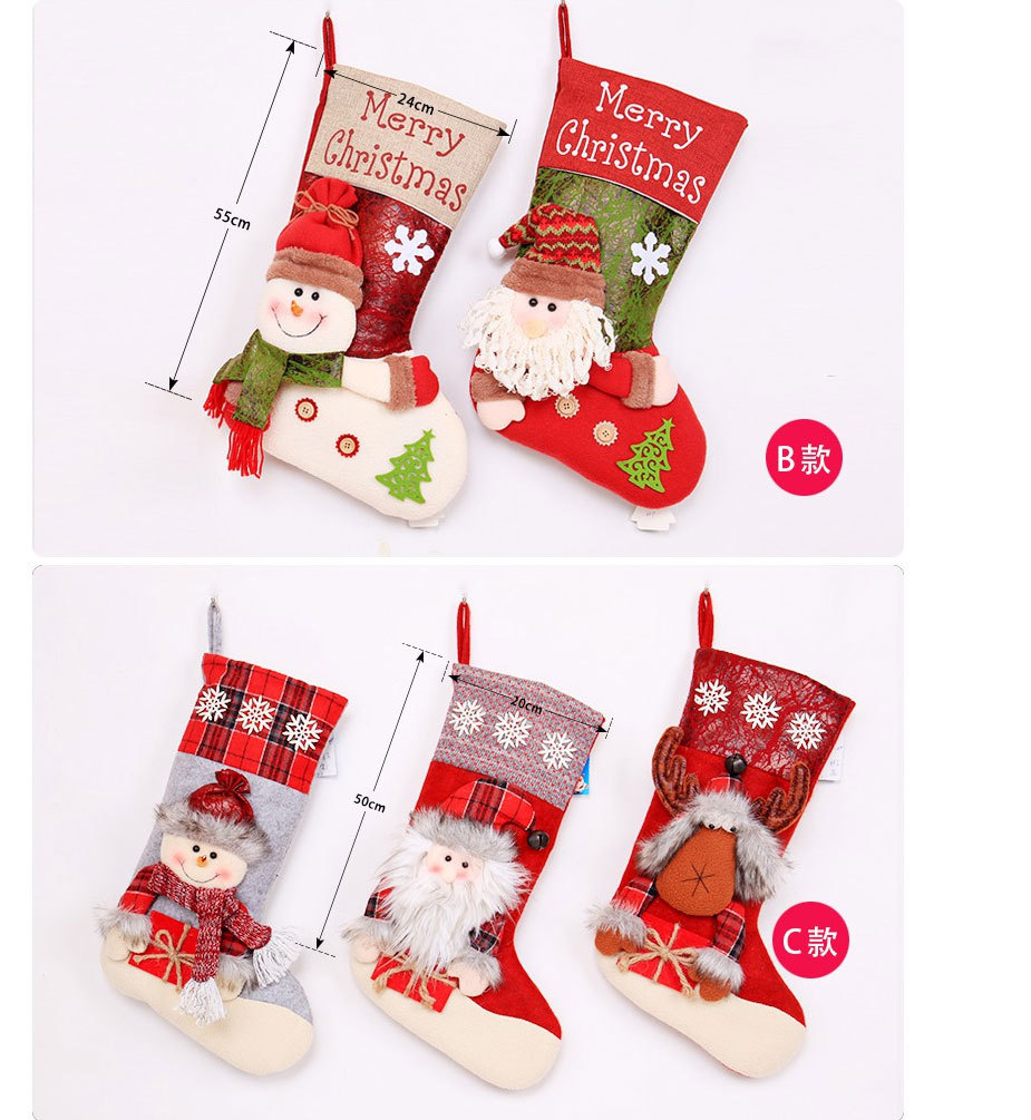 White Knit Stocking Luxury Velvet Gift Mini Stockings High Quality Kids 30.5*44Cm Sublimation Christmas