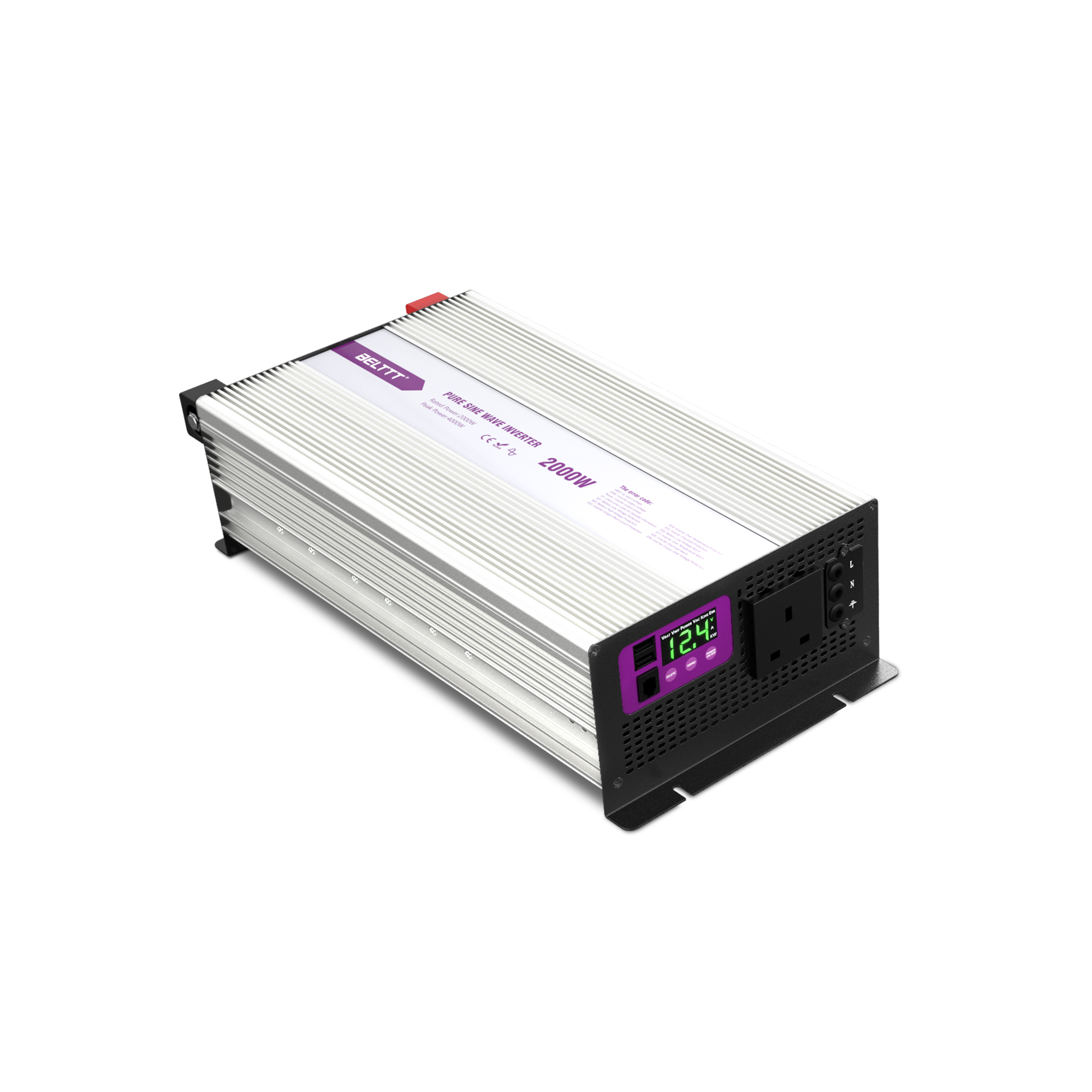 BELTTT off grid solar system pure sine wave 12v dc to 220v 230v 240v ac 2000 watt solar power inverter