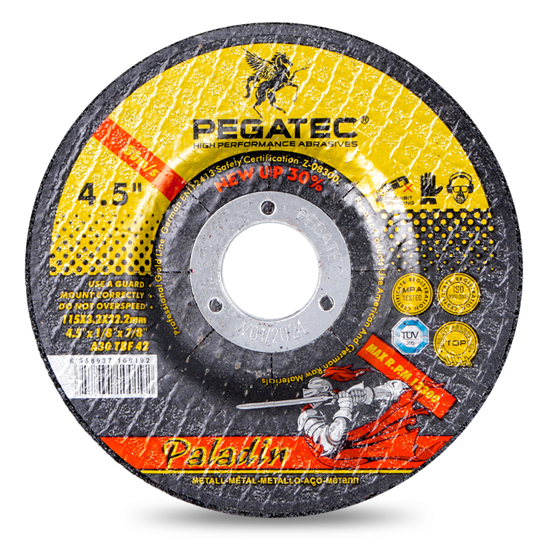 4.5 inch pegatec metal cutting disc T42 depressed center cut off wheel for steel